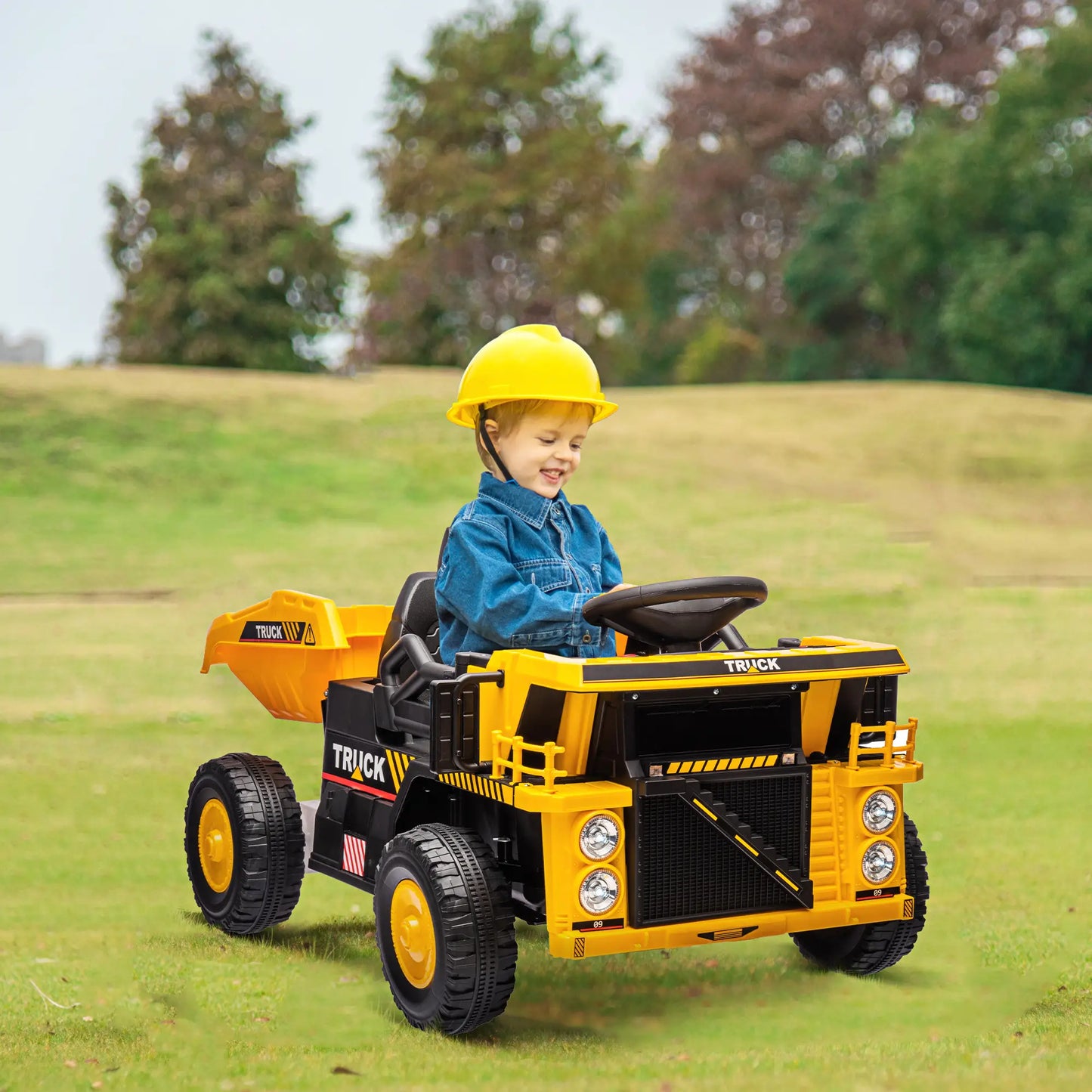 12V Kids Ride On Dump Truck, Construction Vehicle, Electric Dump Bed Kids Ride On Excavators at Gallery Canada
