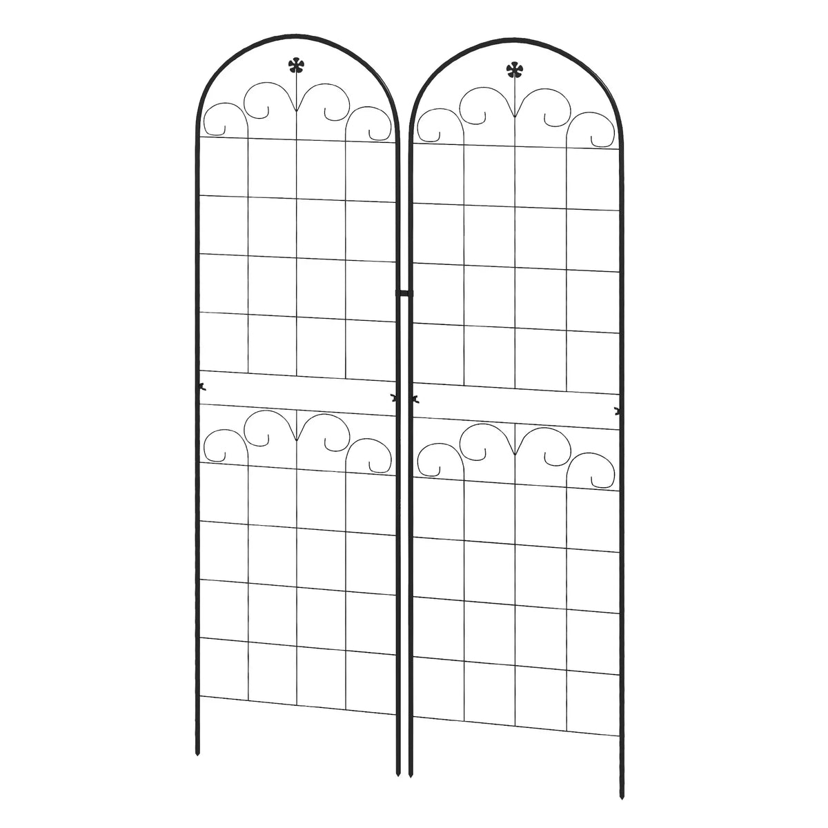 2 Pcs Metal Garden Trellis, Outdoor Plant Support, Patio Lawn Backyard Plant Stands at Gallery Canada