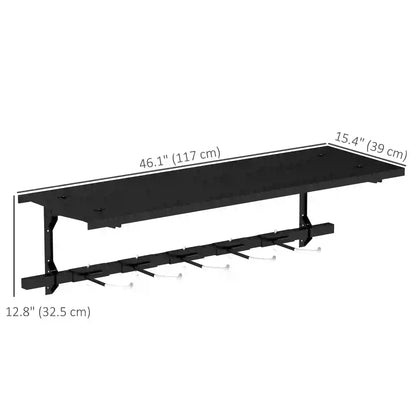 Wall Mount Bike Storage Rack for 5 Bikes, Adjustable Hooks, Black Bike Parking Stands at Gallery Canada