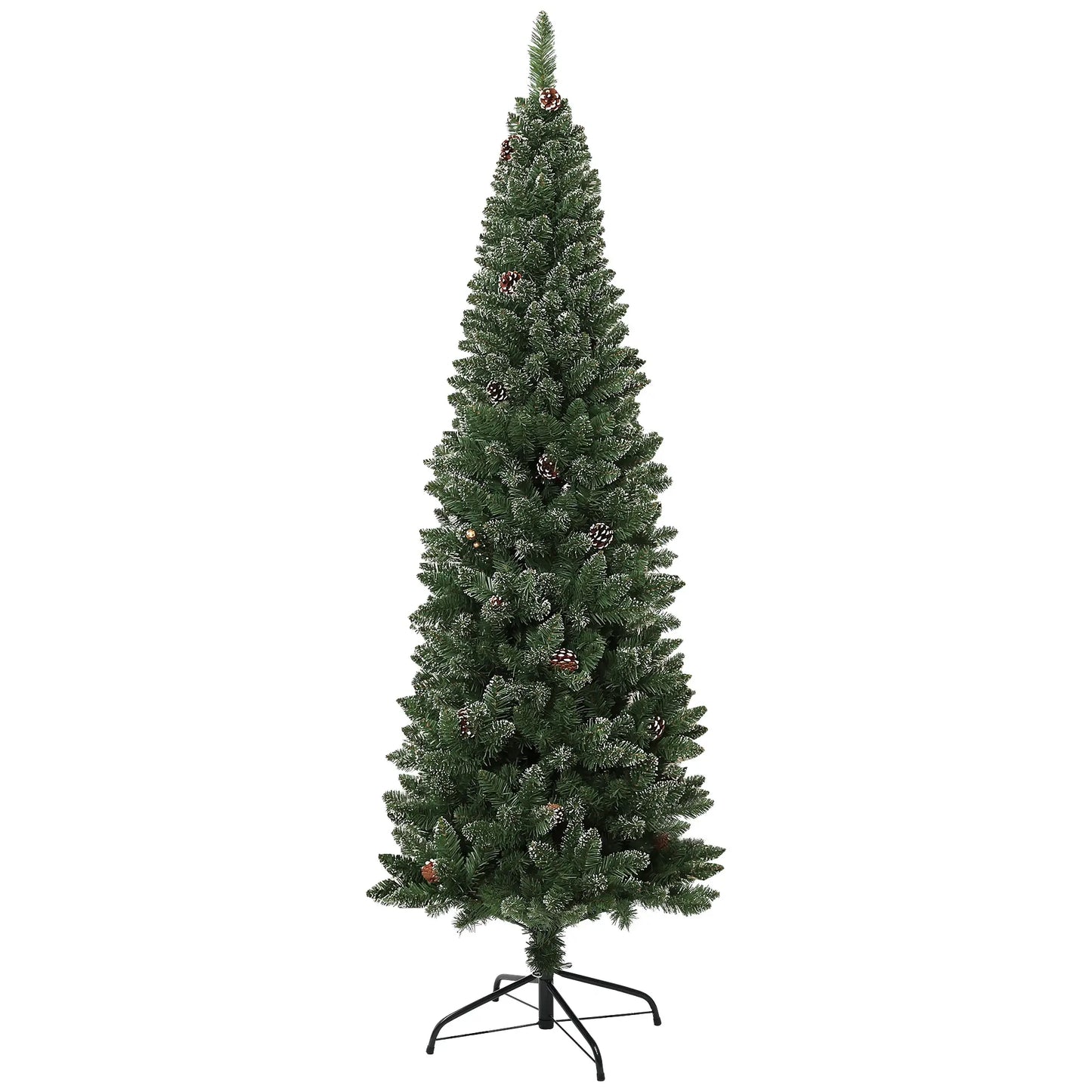 6ft Artificial Pencil Christmas Tree, 618 Branches, Pinecones, Metal Stand Pencil Christmas Trees at Gallery Canada