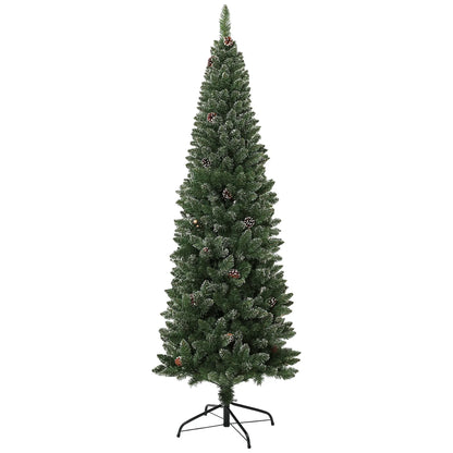 6ft Artificial Pencil Christmas Tree, 618 Branches, Pinecones, Metal Stand Pencil Christmas Trees at Gallery Canada