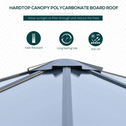 10x10ft Hardtop Gazebo, Aluminum Frame, Polycarbonate Canopy Gazebos at Gallery Canada