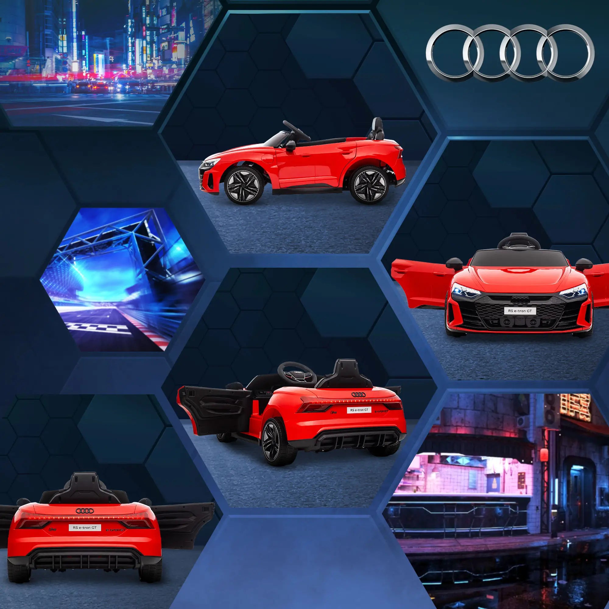 12V Ride-On Car with Remote Control, 3.1 MPH, Red Electric Toy Cars at Gallery Canada