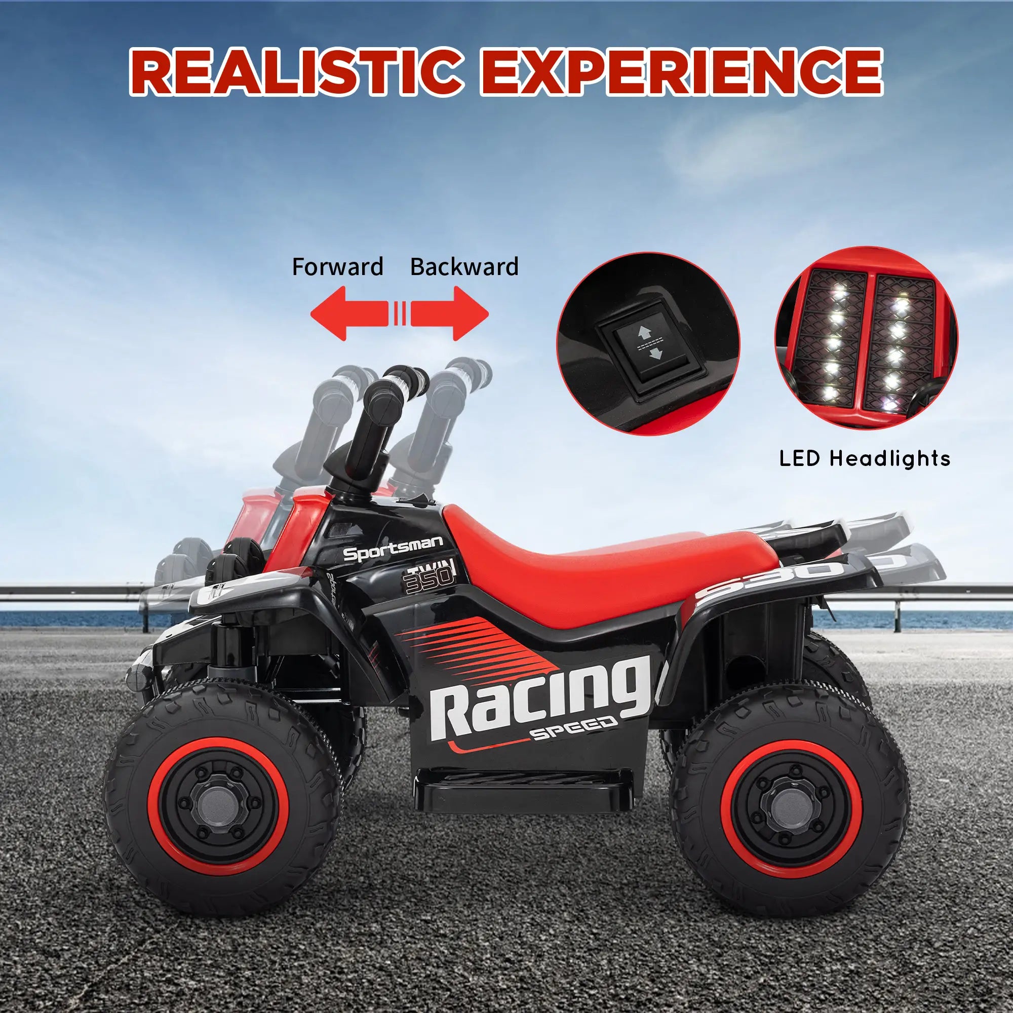 6V Kids ATV Quad, 4 Wheeler Electric Ride On Car, Black Electric Toy Cars at Gallery Canada