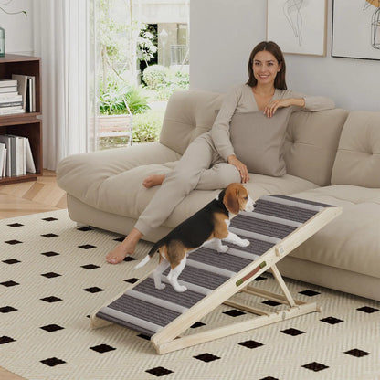 Foldable Dog Ramp For Couch, 4 Adjustable Height 16" to 23.5" Dog Stairs at Gallery Canada
