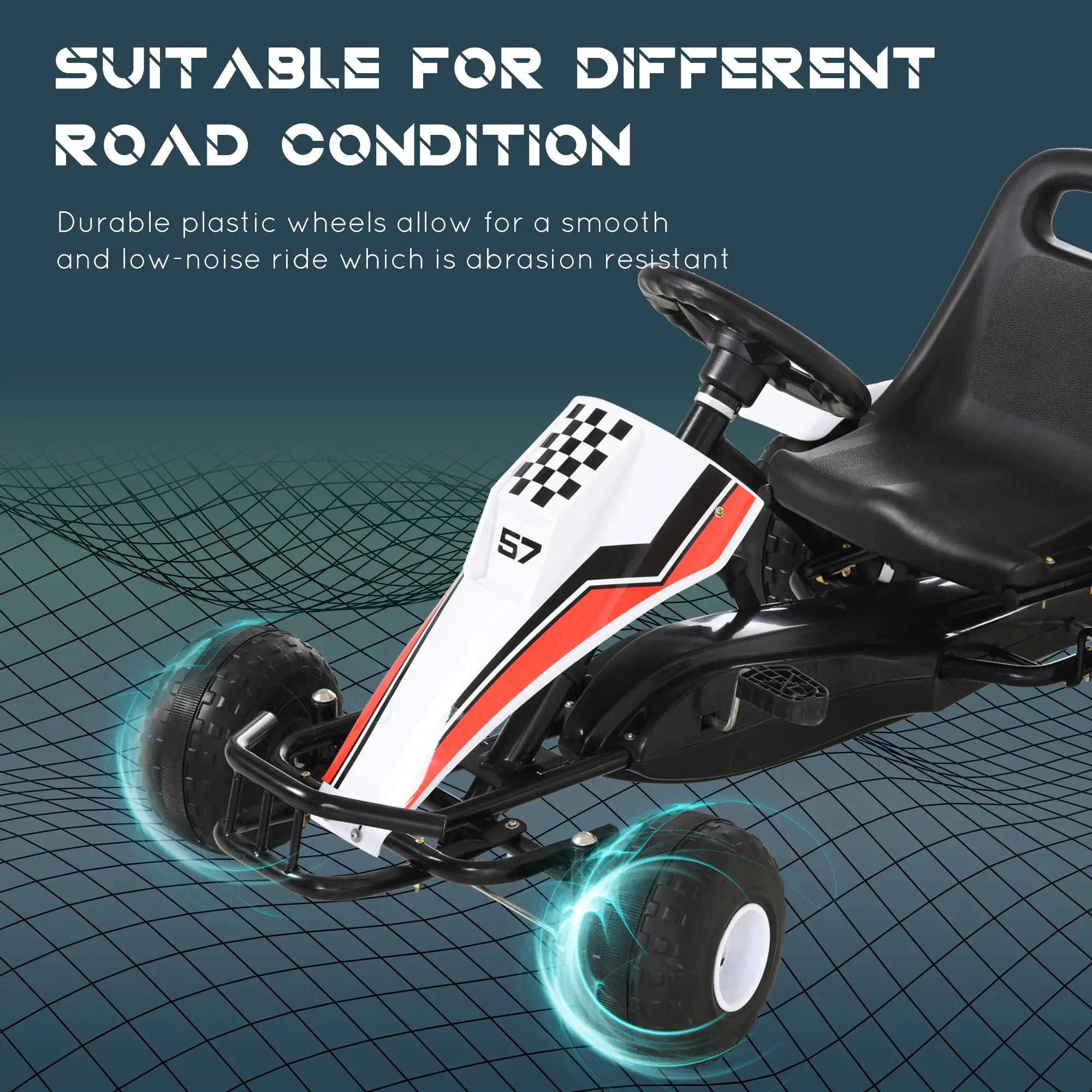 Kids Pedal Go Kart, Adjustable Seat, Plastic Wheels, 3-6 Years Pedal Go Karts for Kids at Gallery Canada