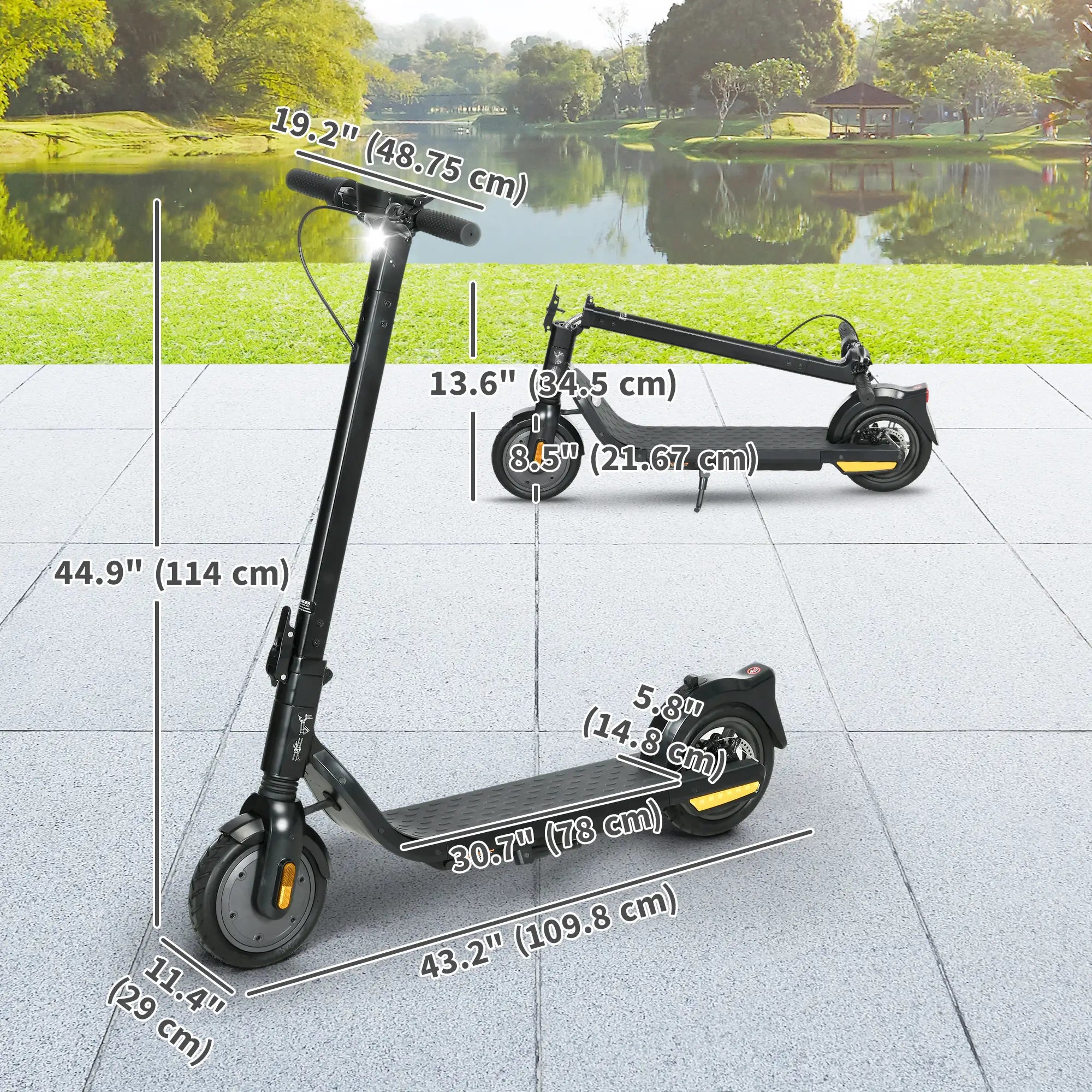 Folding Electric Scooter, 25KM/H, 35KM Range, 330LBS Max Load Scooters at Gallery Canada