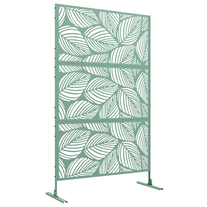 6.5FT Metal Privacy Screen, Leaf Style, Light Green Side Awnings at Gallery Canada