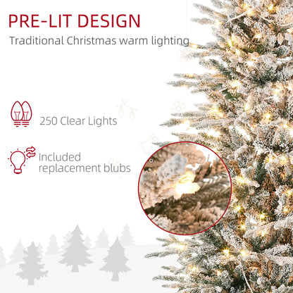 6' Pre Lit Artificial Christmas Tree, Snow Branches, Warm White Lights, Arctic Fir Pre Lit Christmas Trees at Gallery Canada