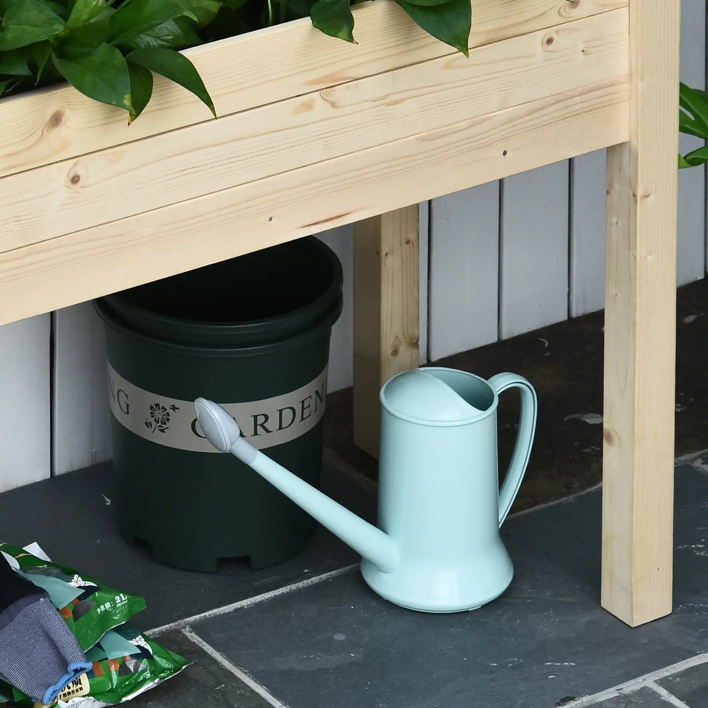 34"x18"x30" Wooden Raised Garden Bed, Elevated Planter Box with Legs, Natural Elevated Garden Beds at Gallery Canada