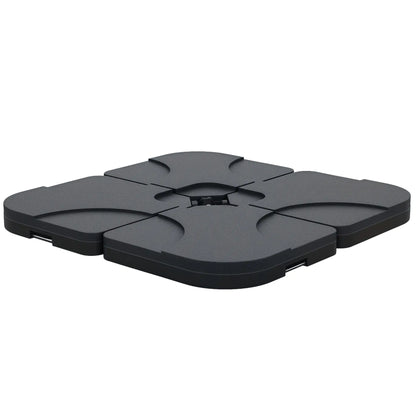 4pc Portable Umbrella Base Weights, Garden Parasol Stand, Black Umbrella Bases Black at Gallery Canada