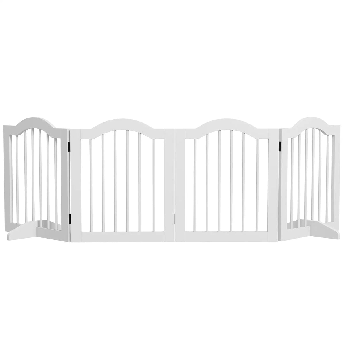 24"H Foldable 4-Panel Dog Gate Barrier, White Pet Gates at Gallery Canada