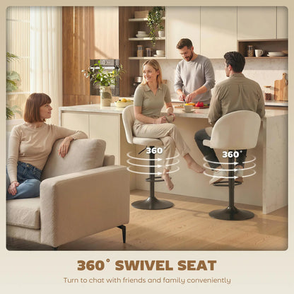 Swivel Counter Height Barstools Set Of 2, Cream White Bar Stools at Gallery Canada