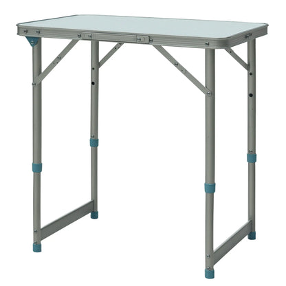 Folding Picnic Table, Aluminum Frame, Camping Dining Table, Silver Picnic Tables & Camping Chairs Silver at Gallery Canada