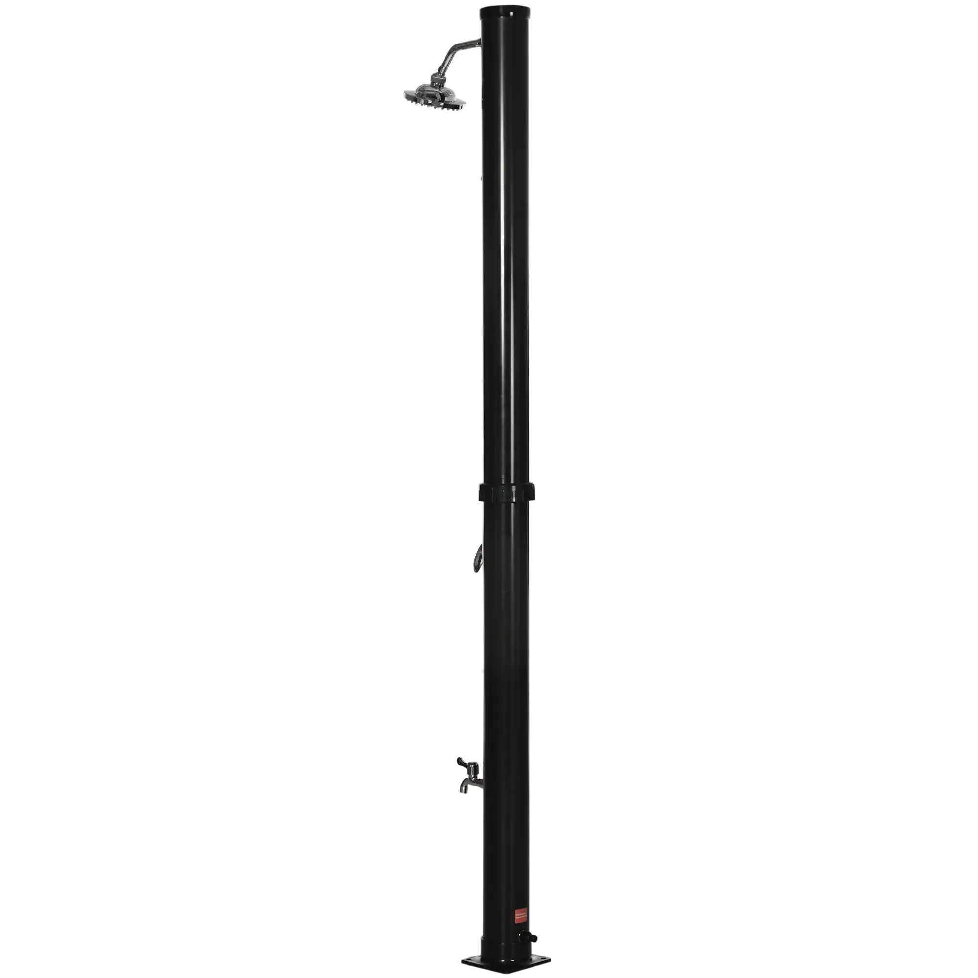 5.3 Gallons Solar Shower, Rotating Rainfall, Temperature Adjustment, Black Outdoor Swimming Pools & Hot Tubs Black at Gallery Canada