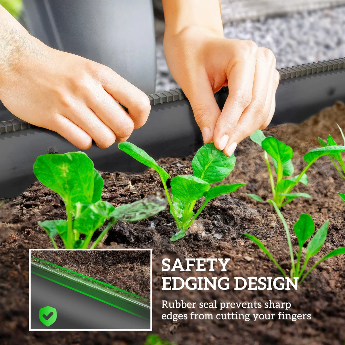 6.4 x 2 x 1ft Galvanized Raised Garden Bed, Metal Planter Box, Dark Grey Raised Garden Beds at Gallery Canada