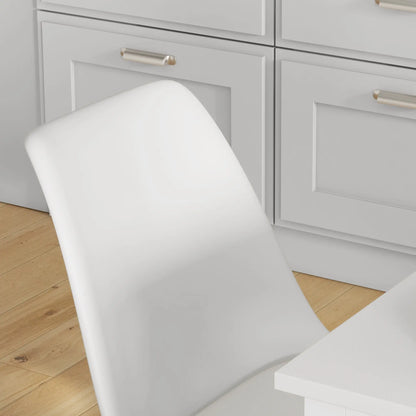 Modern Dining Table Chairs Set of 4, Rubber Wood, PU Leather Cushion Bar Sets at Gallery Canada