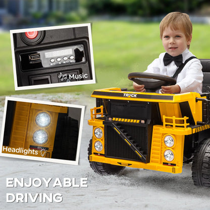 12V Kids Ride On Dump Truck, Construction Vehicle, Electric Dump Bed Kids Ride On Excavators at Gallery Canada