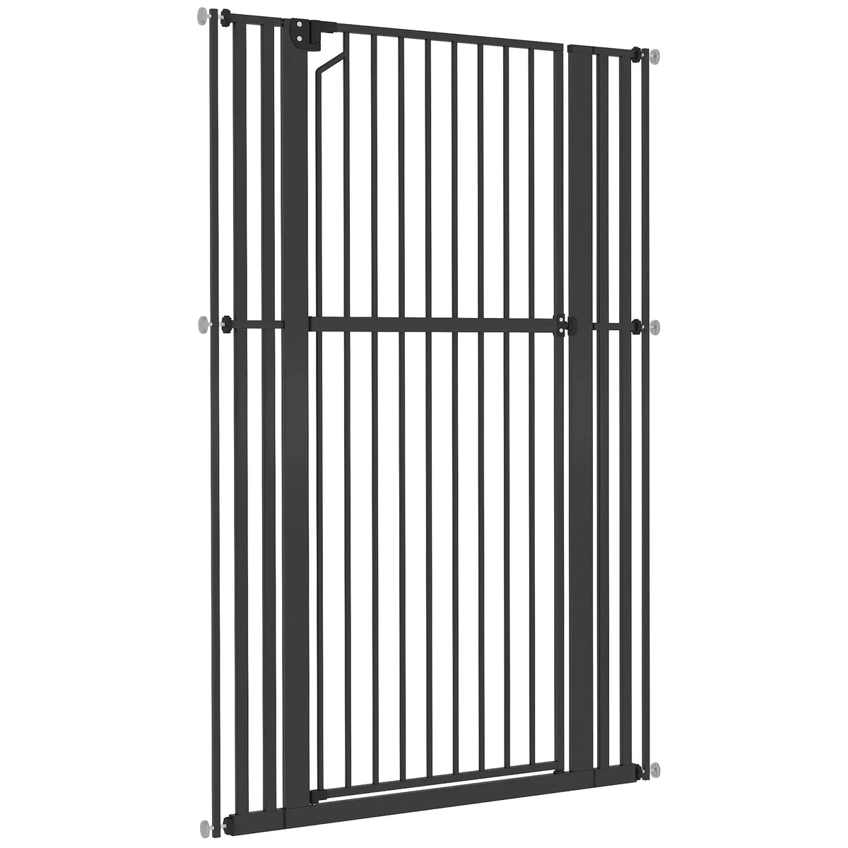 63" Extra Tall Pet Gate, 30-41" Wide Adjustable, Pressure Mounted Pet Gates Black at Gallery Canada