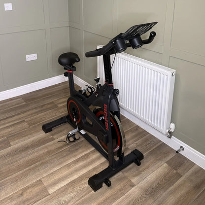 Adjustable Upright Exercise Bike, LCD Display, Indoor Cycling, Adjustable Resistance, Red Exercise & Stationary Bikes at Gallery Canada