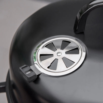 3-In-1 Vertical Charcoal BBQ Smoker, 16" Round Grill With Thermometer, Black Charcoal BBQ Grils at Gallery Canada