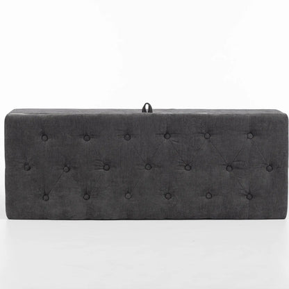 Upholstered Storage Ottoman Bench, 264 LBS Capacity, Dark Grey Storage Ottomans & Benches at Gallery Canada
