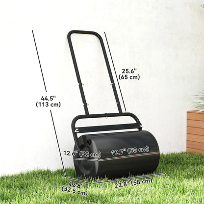 Heavy Duty Lawn Roller 20", Water/Sand Fill, Black Lawn Rollers at Gallery Canada