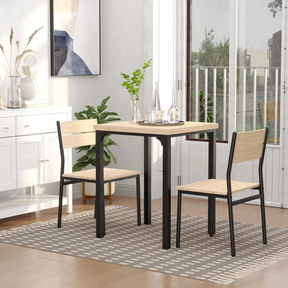 2-Piece Dining Table Set, Natural Wood, Metal Legs Bar Sets at Gallery Canada