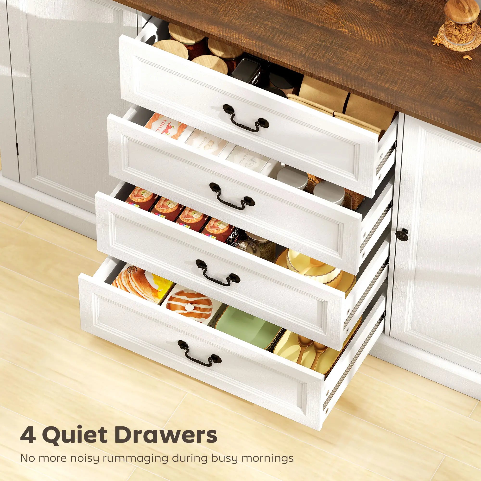 Farmhouse Sideboard with Charging Station, 58