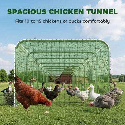 Extra Long Chicken Tunnel for Outside, 354" x 39" Galvanized Steel Chicken Run for 10-15 Chickens or Ducks Chicken Coops at Gallery Canada
