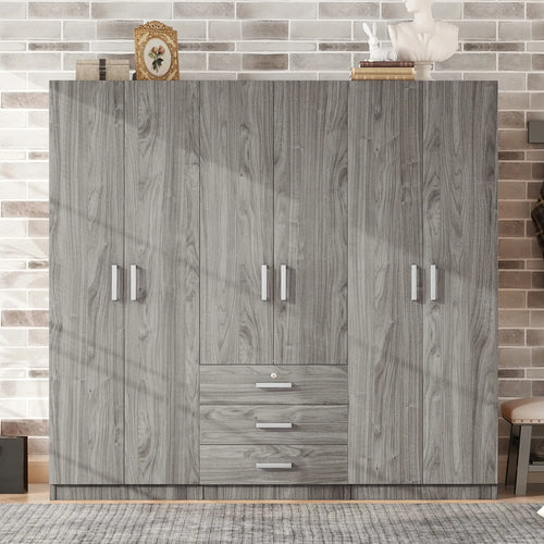 Wooden Wardrobe, 3 Drawers, MDF, Compact, 71