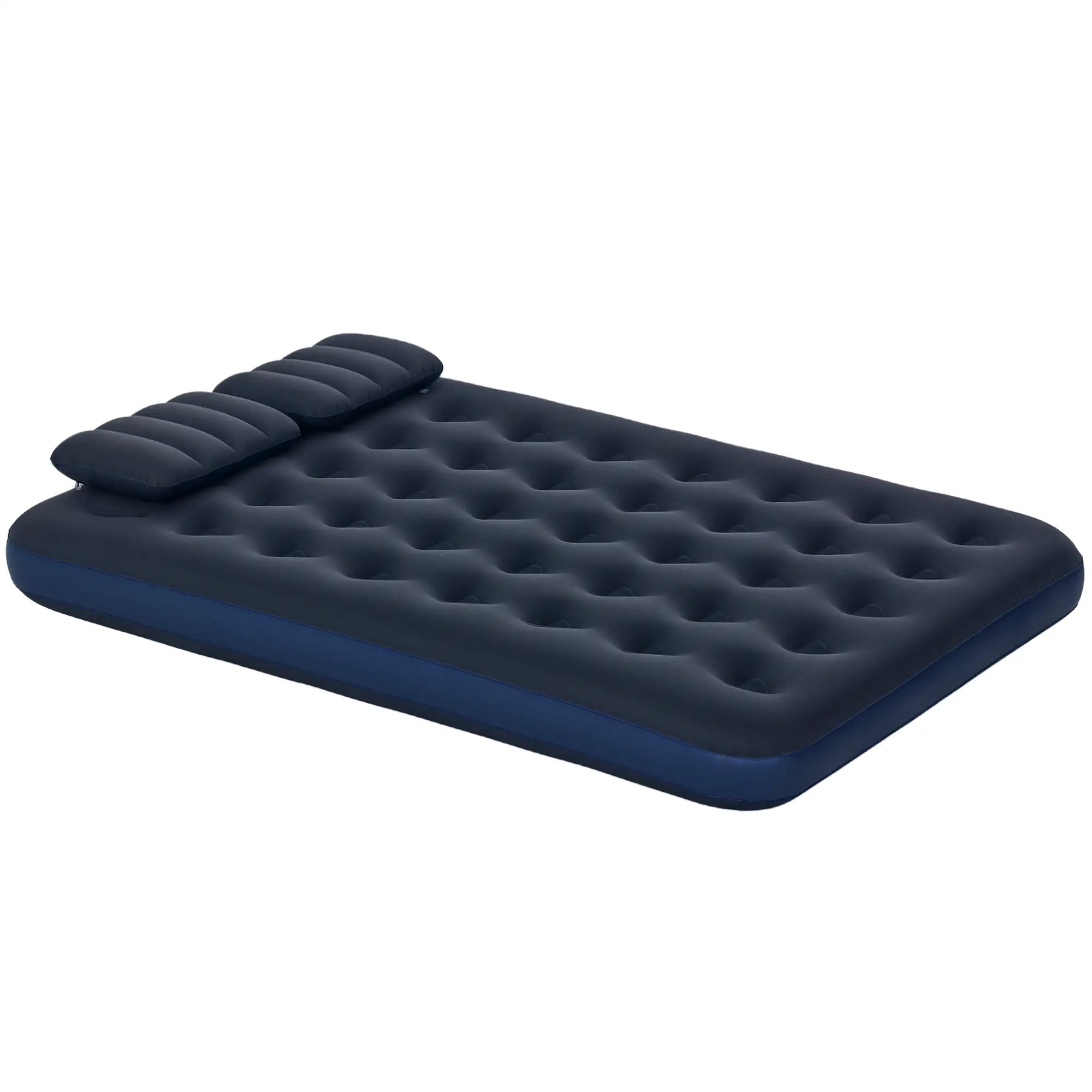 Queen Size Air Mattress, Camping Bed with Pillows, Hand Pump, Blue Camping Cots at Gallery Canada