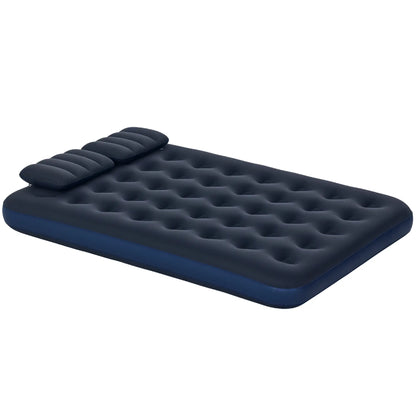 Queen Size Air Mattress, Camping Bed with Pillows, Hand Pump, Blue Camping Cots at Gallery Canada