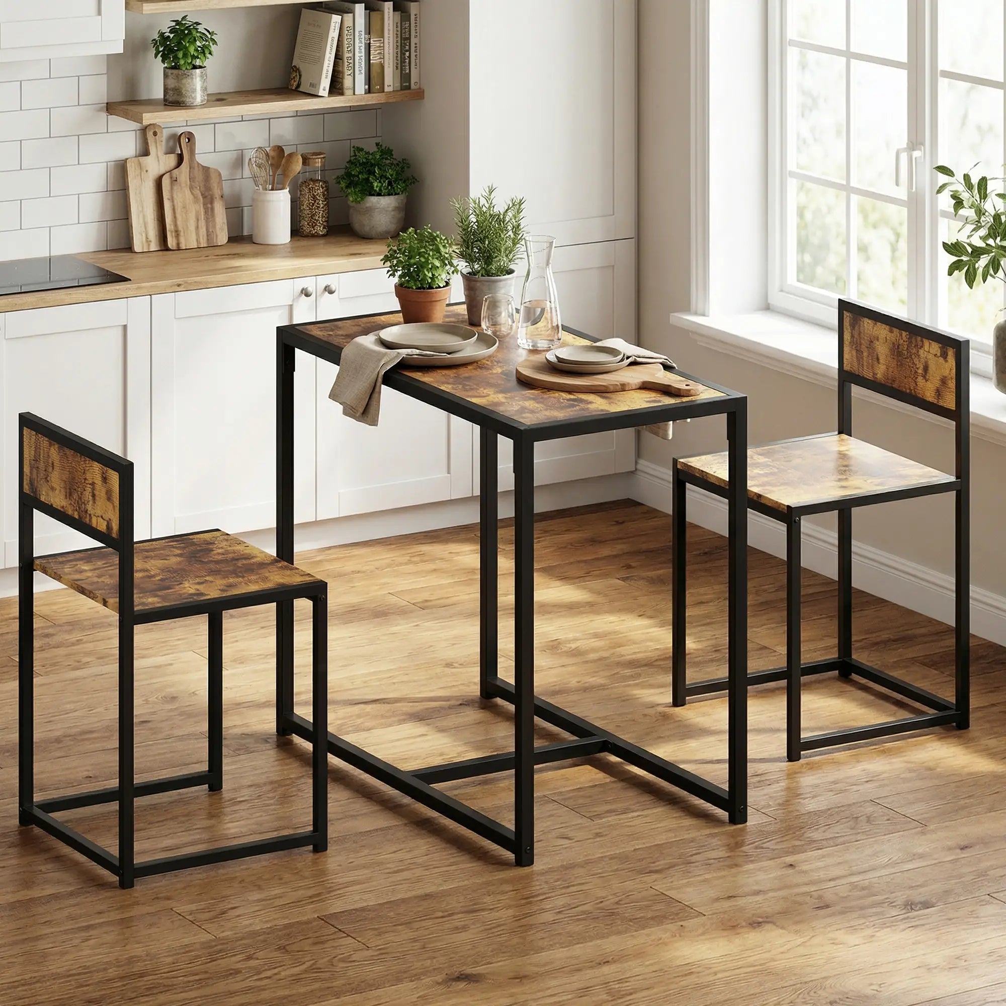 Industrial Dining Set For 2, Kitchen Table And Chairs Dining Table Sets at Gallery Canada