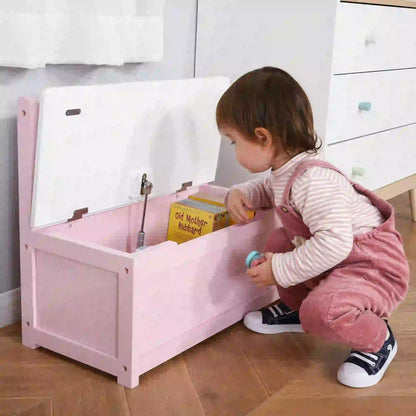 2-in-1 Wooden Kids Toy Box, Storage Bench Seat, Pink Baby & Kids Storage at Gallery Canada