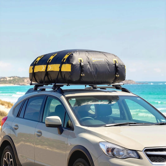 Rooftop Cargo Carrier, 21 Cubic Feet, Waterproof Soft-Shell Storage Bag, Yellow Automotive Black, Yellow at Gallery Canada
