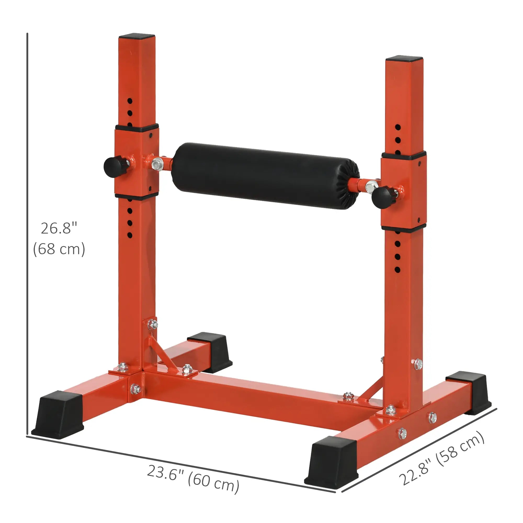 Bulgarian Split Squat Stand, 12-Level Adjustable, Red Squat Machine at Gallery Canada