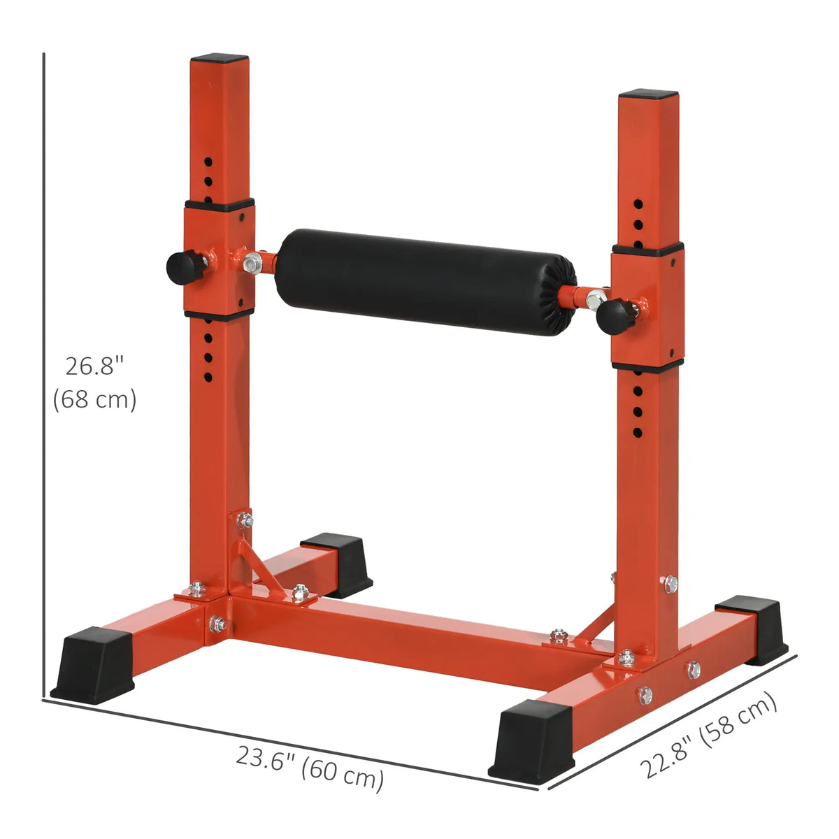 Bulgarian Split Squat Stand, 12-Level Adjustable, Red Squat Machine at Gallery Canada