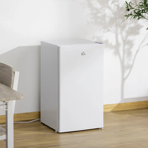 Compact Refrigerator, Mini Fridge with Freezer, Adjustable Shelf, White