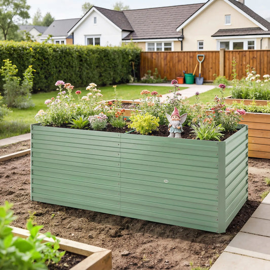 5' x 3' x 2' Raised Garden Bed, Galvanized Planter Box, Light Green Galvanized Planter Boxes Light Green at Gallery Canada