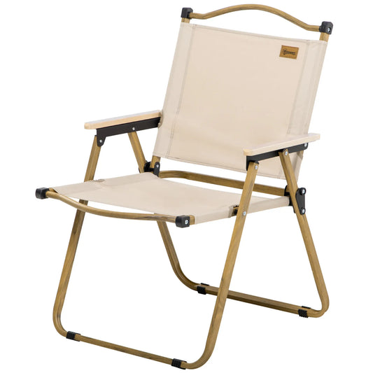 Lightweight Folding Camping Chair, Portable Armchair, Khaki Picnic Tables & Camping Chairs Khaki at Gallery Canada