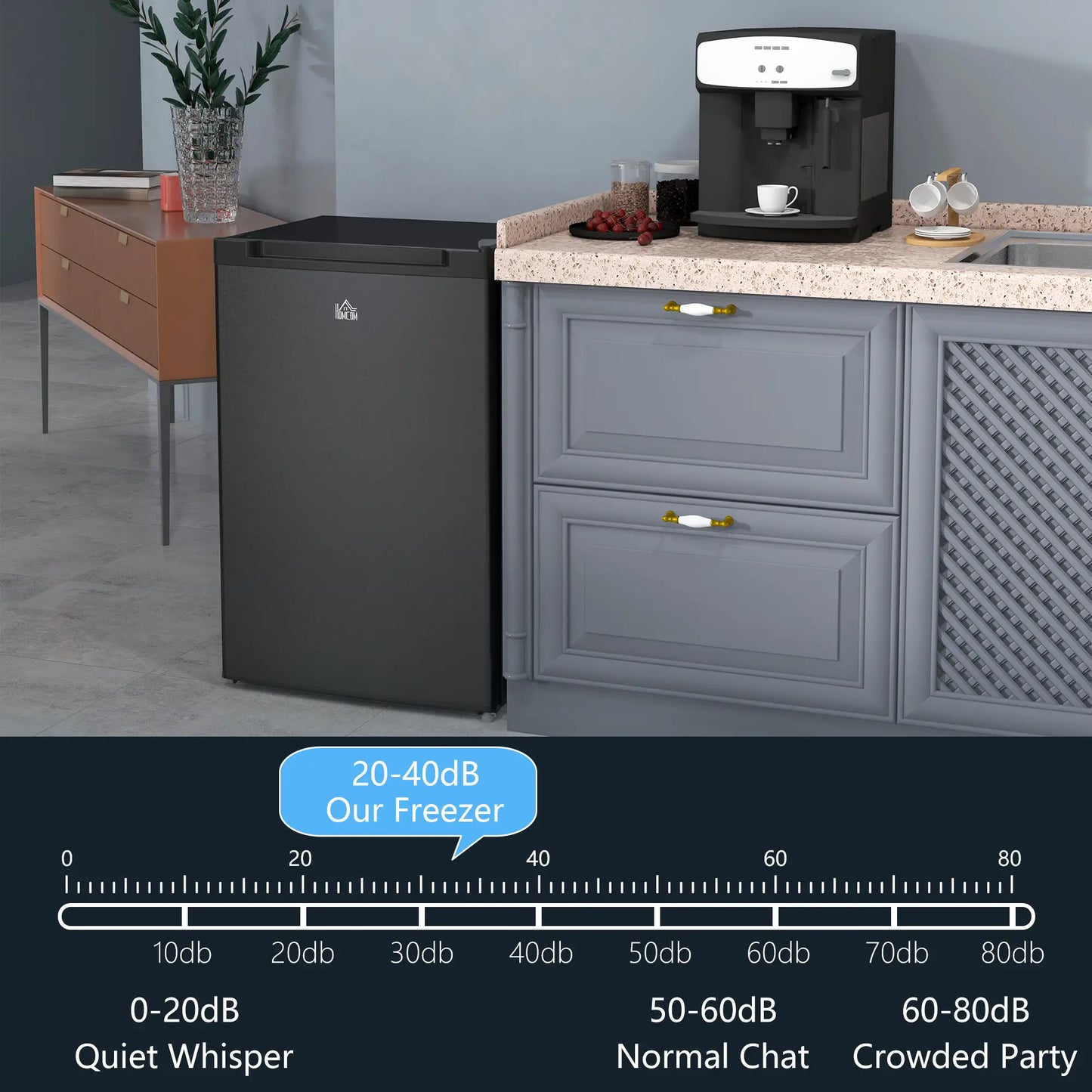 3 Cu.Ft Upright Freezer, Reversible Door, Adjustable Thermostat, Black Small Kitchen Appliances at Gallery Canada