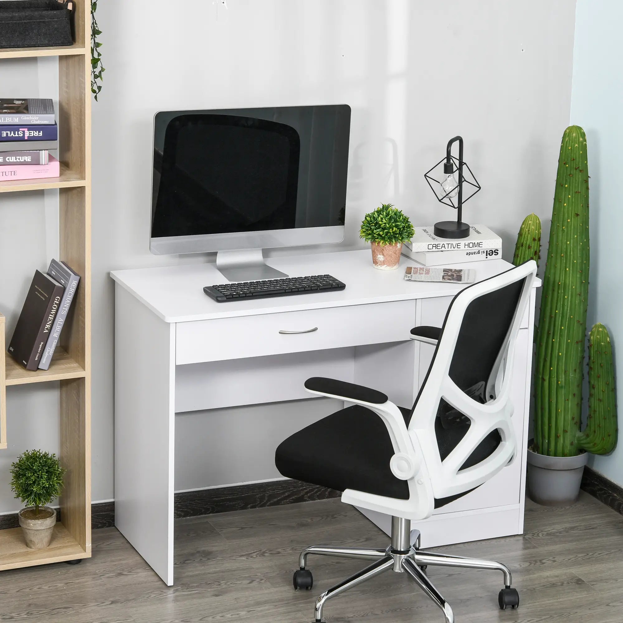 Computer Desk with Storage Drawers, White Writing Desks at Gallery Canada