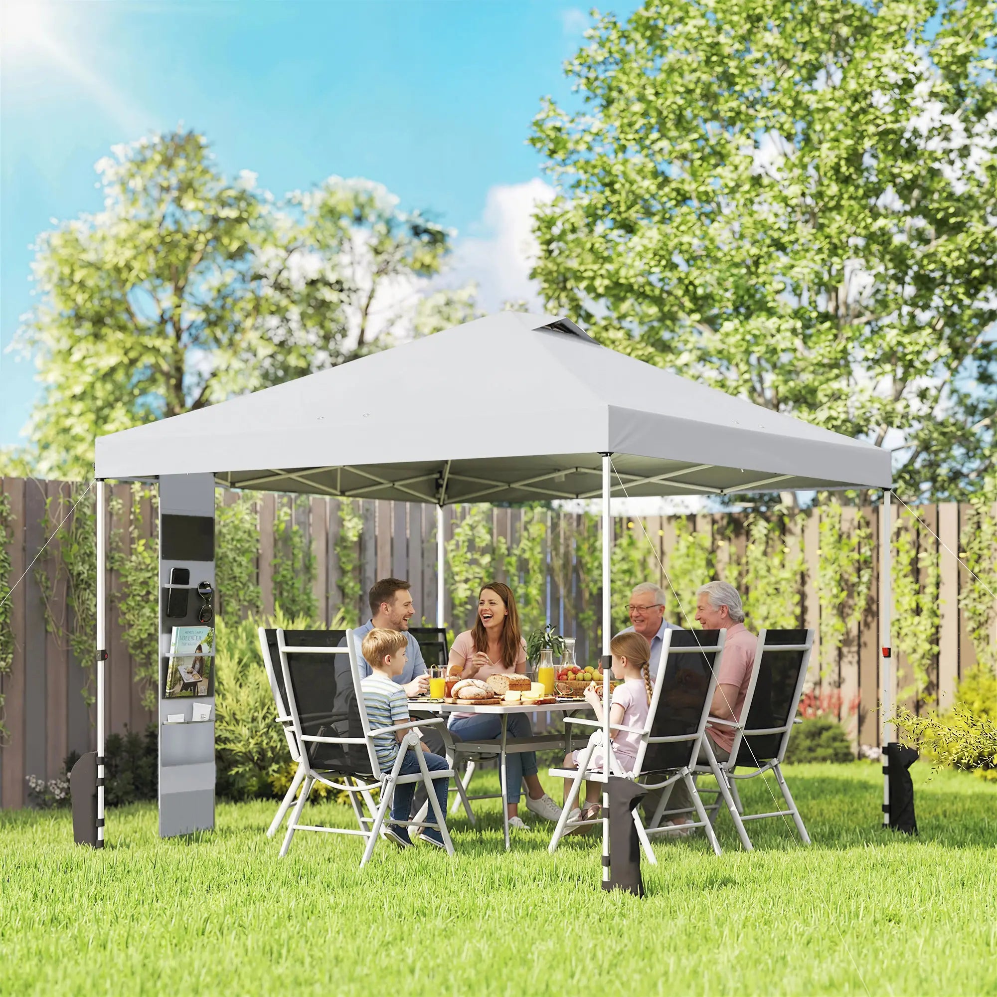9.6 x 9.6 ft Pop Up Canopy Tent, UPF 50+, Sandbags, Wheeled Bag Pop Up Canopies at Gallery Canada