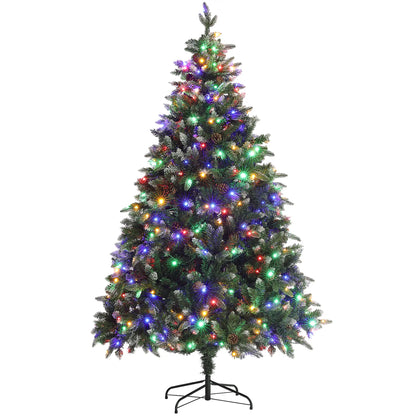 6 Foot Prelit Artificial Christmas Tree, Hinged, Dual Color LED Pre Lit Christmas Trees at Gallery Canada