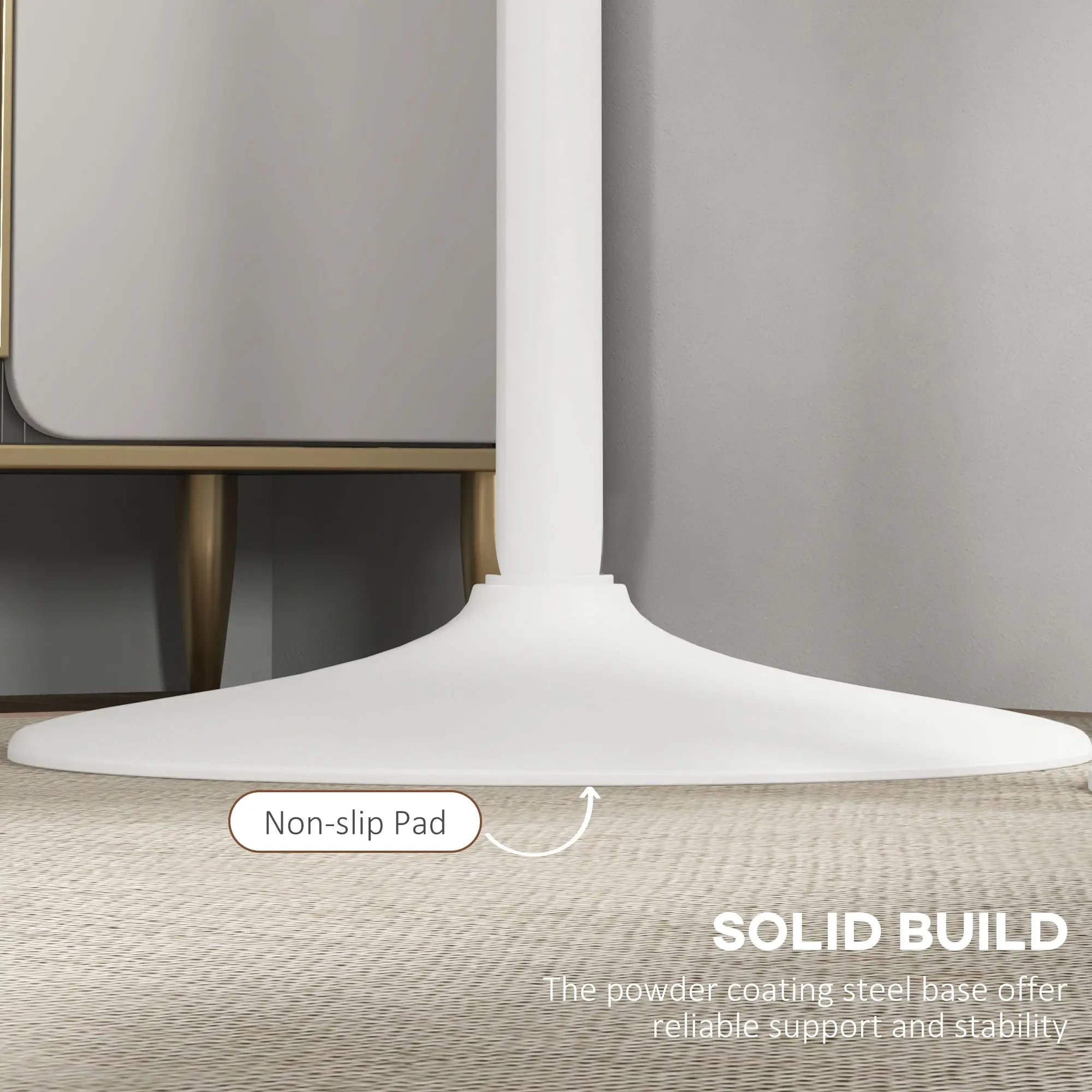 Modern Round High Top Bar Table, Steel Base, 2-Person, White Bar Tables & Dining Tables at Gallery Canada