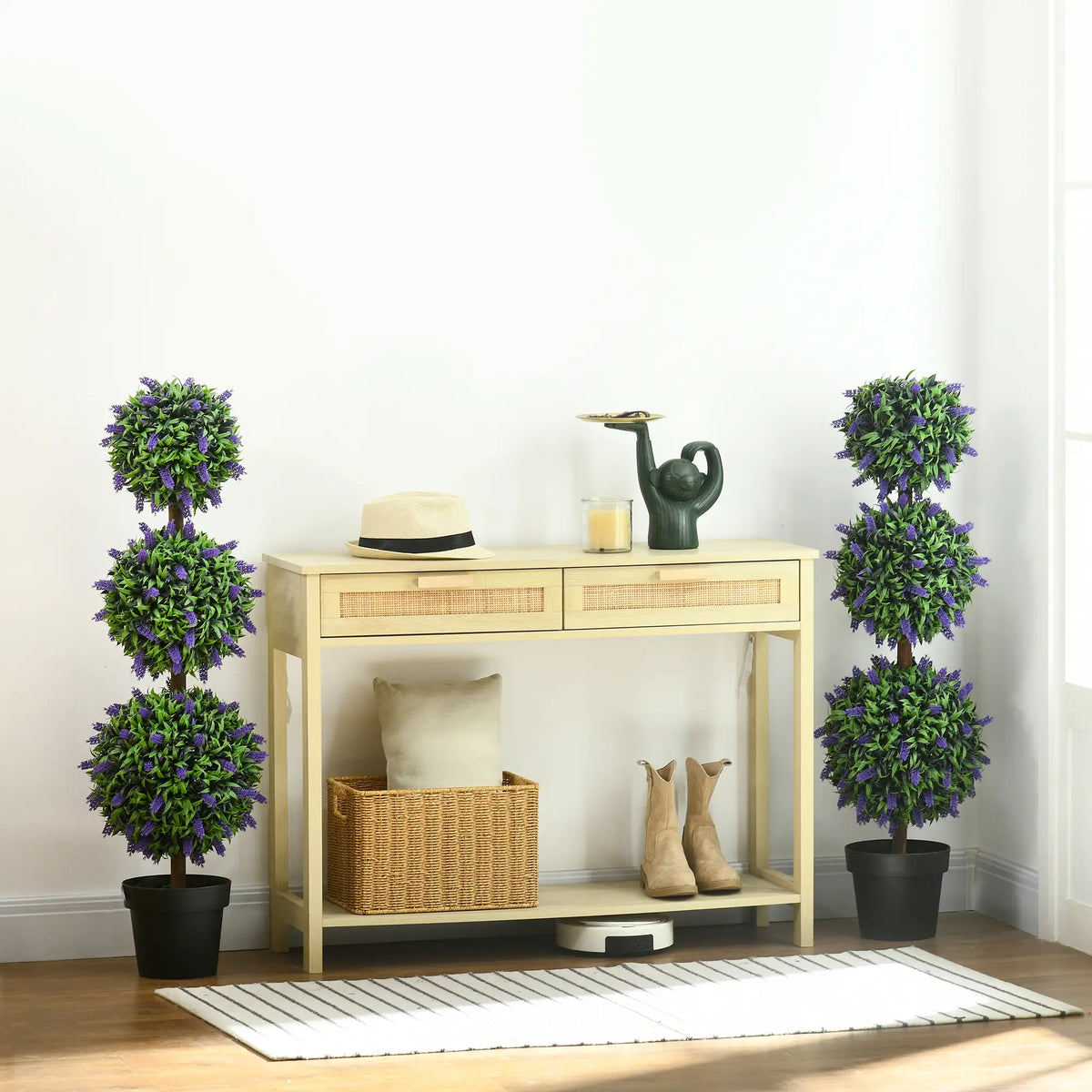 Artificial Lavender Plant Set, 3.5ft, Indoor Outdoor Decor Artificial Trees at Gallery Canada