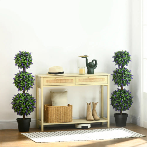 Artificial Lavender Plant Set, 3.5ft, Indoor Outdoor Decor