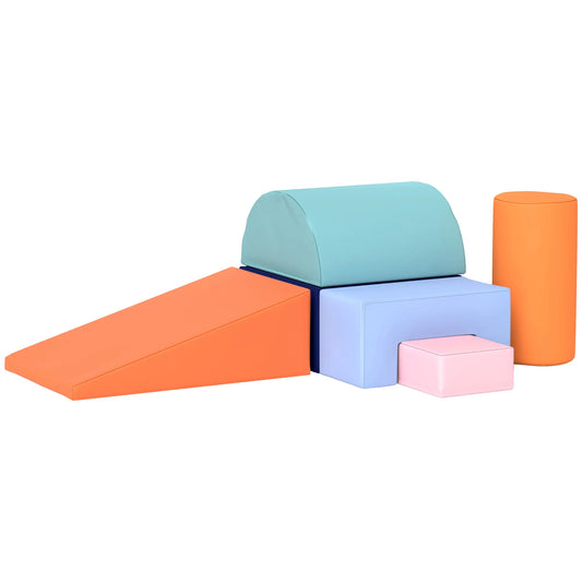 6 Piece Soft Play Equipment, 6-72 Months, Blue, Orange Baby Gym & Playmats Orange, Blue at Gallery Canada