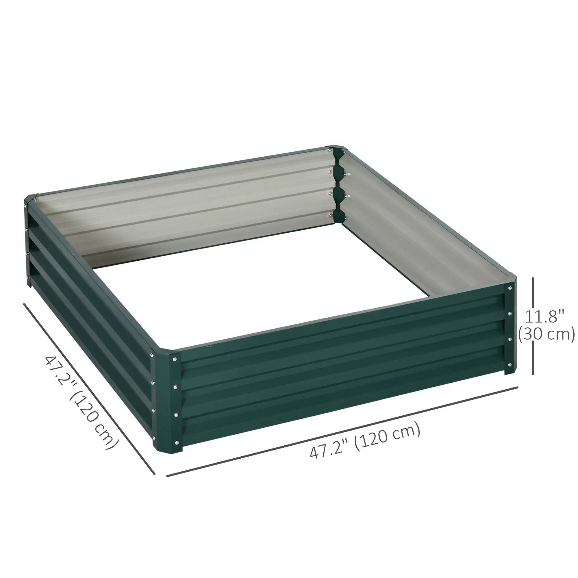 4' x 4' x 1' Galvanized Steel Raised Garden Bed, Vegetables, Flowers, Herbs Galvanized Planter Boxes at Gallery Canada
